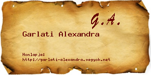 Garlati Alexandra névjegykártya